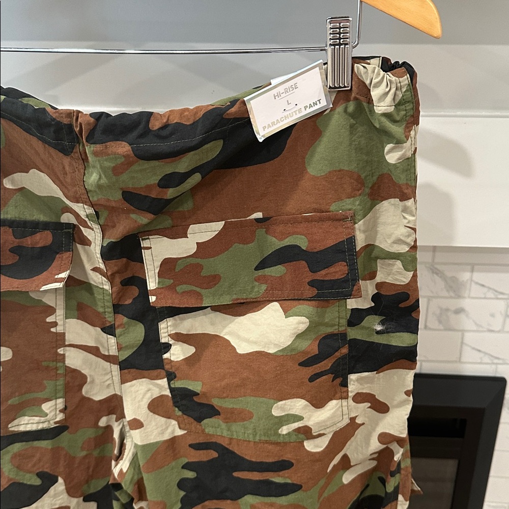 Tinseltown Camouflage hi rise Cargo Trousers parachute pants y2k 2 for $20 - Picture 6 of 7